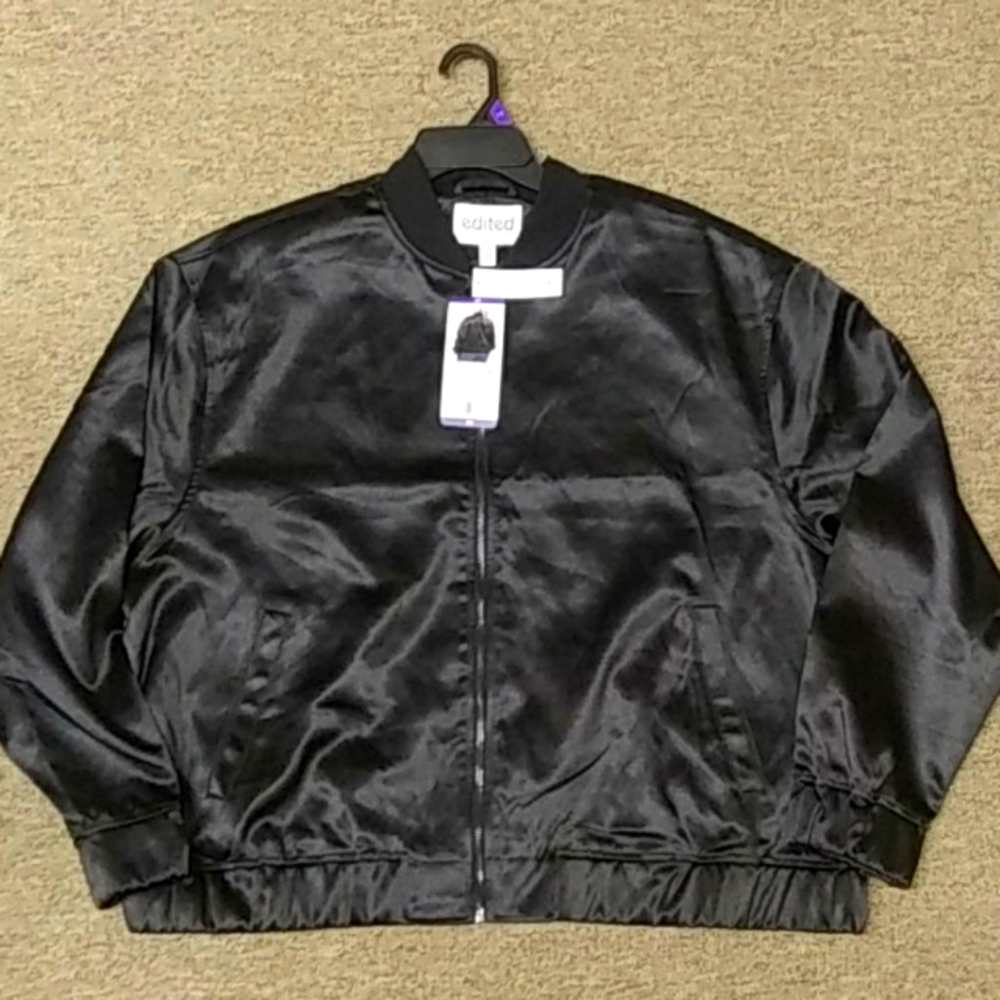 Bomber Jacket - Black, Size: 2X